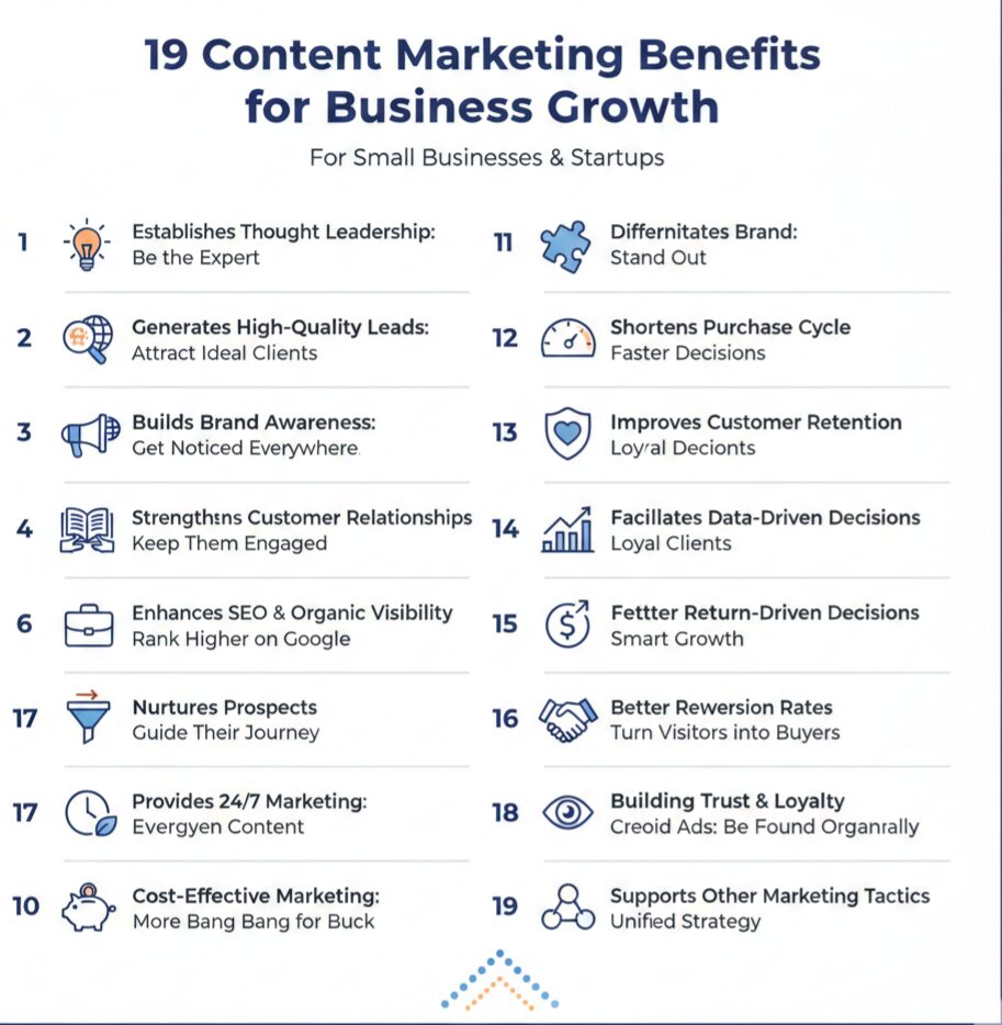 19 Content Marketing Benefits