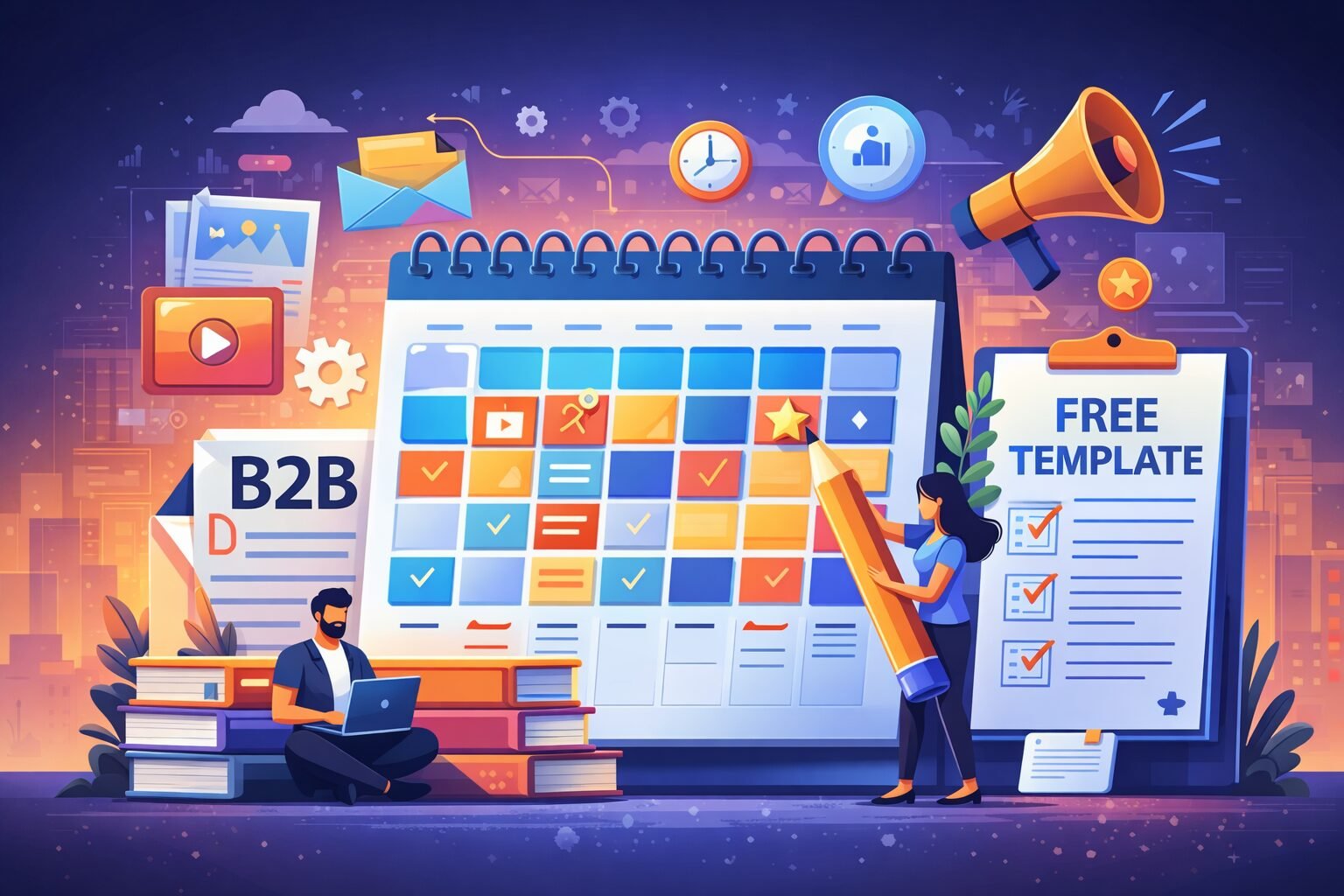 B2B editorial calendar planning template and guide