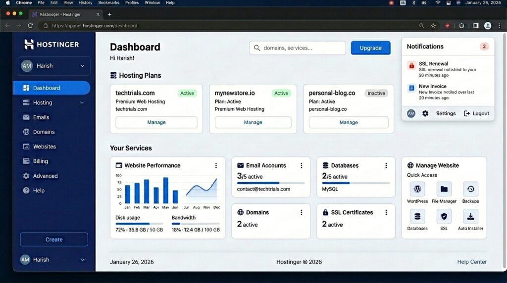 Hostinger hpanel