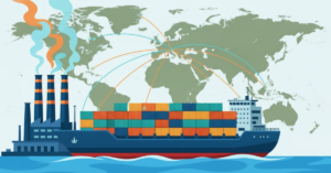 Global manufacturing export illustration