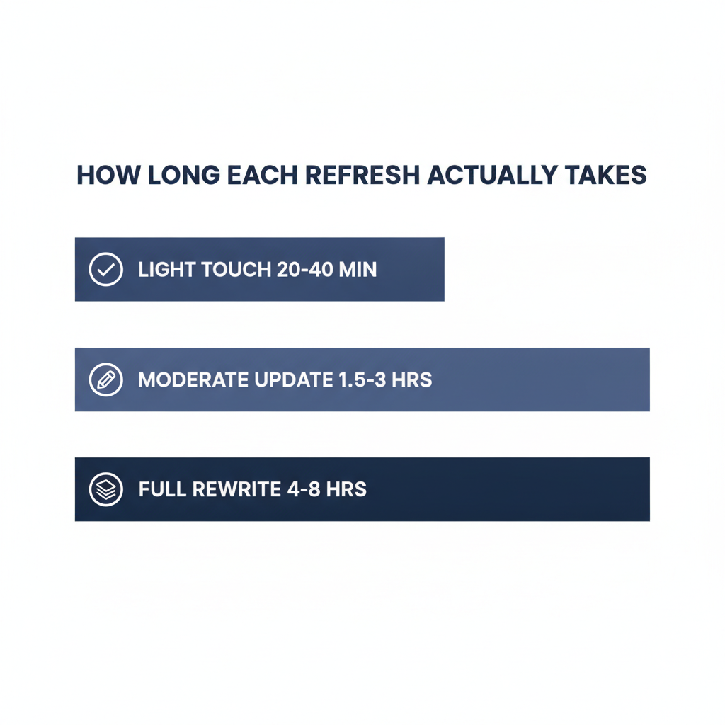 How long each content refresh type actually takes