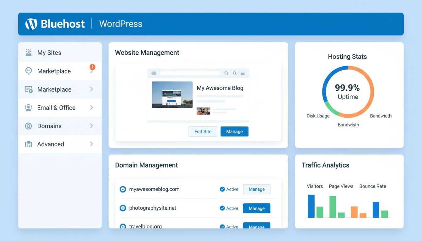 Bluehost WordPress hosting for B2B websites