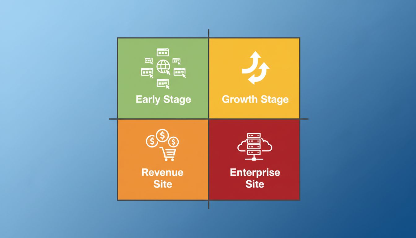 B2B Hosting Fit Matrix decision framework diagram