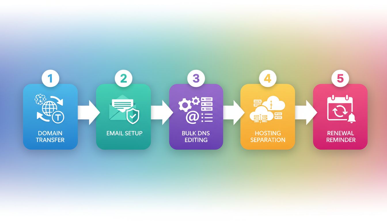 Step-by-step workflow for setting up Namecheap for a B2B team