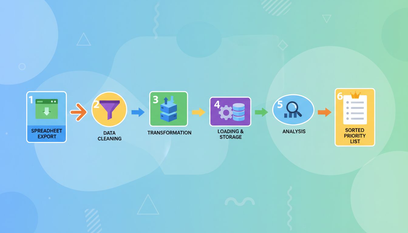 Step-by-step workflow for building a content decay report