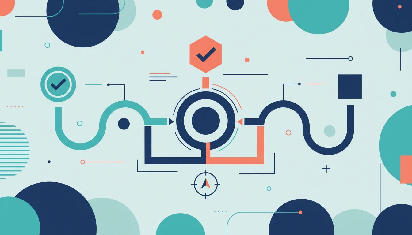 Content audit decision pathway illustration with three branching road options