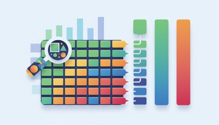 SaaS content audit workflow illustrated with colored keep, update, merge, and delete buckets